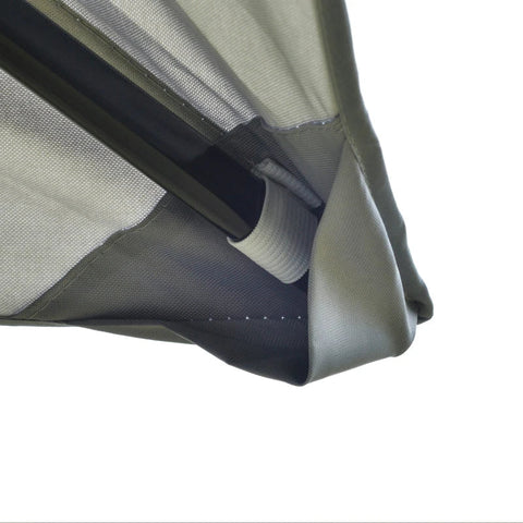 Rootz Pop Up Gazebo - Pop Up Tent - Gazebo - Party Tent - With Netting And Carry Bag - Height Adjustable - Steel/Oxford/Mesh Fabric - Light Grey/Black - 3.64x3.64x2.94m