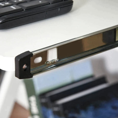 Rootz Computertafel - Verplaatsbaar Computerbureau Met 4 Bewegende Wielen - Verschuifbare Toetsenbordlade - Thuis - Kantoor - Werkstation - Wit - 60 x 48 x 73cm