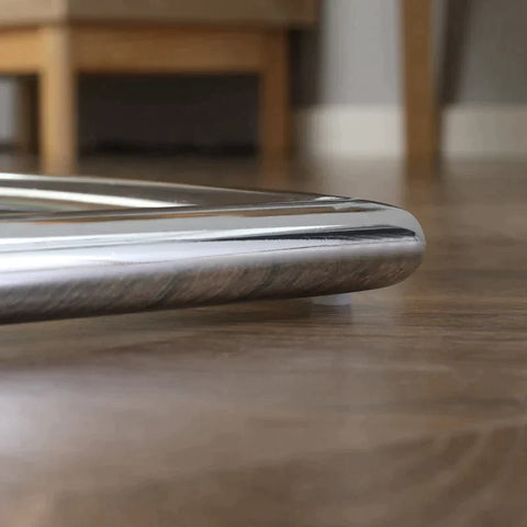 Rootz Set Of 2 Dining Chairs - Modern Design - Cantilever - Velor Look - Grey - 42 cm x 64 cm x 90 cm