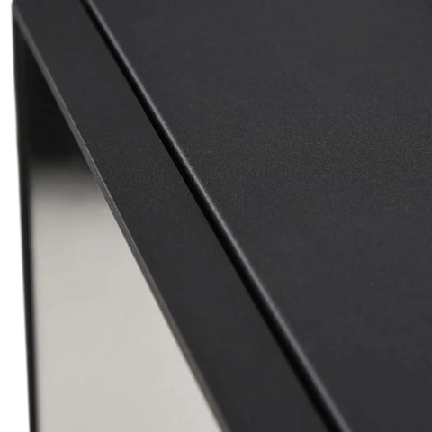 Rootz Mirror Cabinet - 3 Shelves - Soft Hinges - Steel Housing - Stainless Steel - Black - 40 x 15 x 60 cm