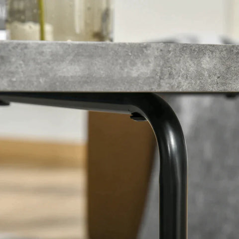 Rootz Beistelltisch – Couchtisch – Wohnzimmertisch – Industriedesign – MDF/Metallbeine – Grau/Schwarz – 80 cm x 80 cm x 41 cm