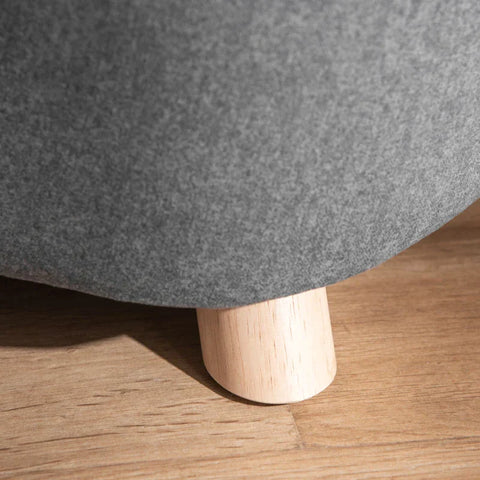 Rootz Pet Sofa - Hondenmat - Hondenbed - Hondensofa - Hondensofa - Kattensofa met Kussen - Achterzak - Pluche Foam - Grenenhout - Donkergrijs - 70 x 47 x 30 cm