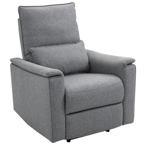 Rootz Recliner – Fernsehsessel – Einzelsofa – 150° neigbar – Polyester – Grau – 83 x 90 x 104 cm