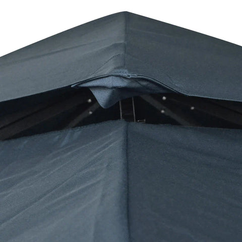 Rootz Replacement Roof - Gazebo Roof for Metal Gazebo - Garden Gazebo - Party Tent - Garden Tent - Polyester - Charcoal Grey - 3x3m