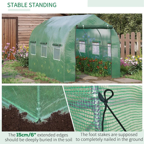 Rootz Kas - Folie Kas - Inloop Kas - Koud Kader - Donkergroen - 3 x 2 x 2 M