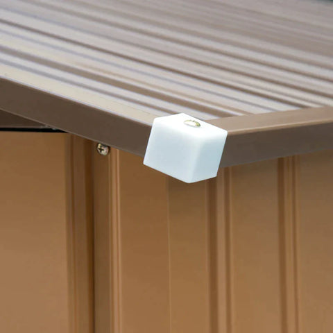 Rootz Tuinschuur - Gereedschapsschuur - Metalen Opbergschuur Met Schuifdeuren - Buiten Opbergschuur Met Funderingsventilatie - Geel - 2.77 x 1.95 x 1.92cm