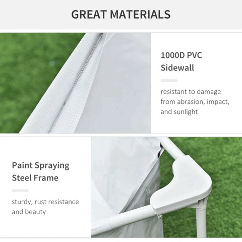 Rootz Frame Pool - Frame Swimming Pool - Swimming Pool - Pool - Gray - 252 x 152 x 65 cm