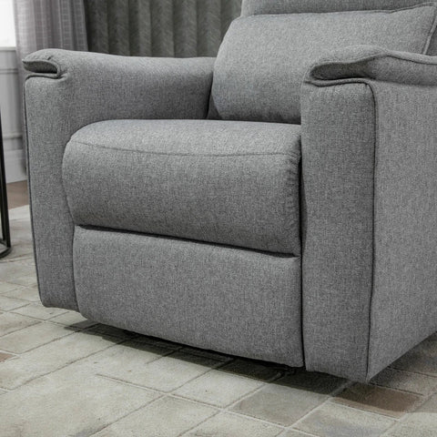 Rootz Recliner – Fernsehsessel – Einzelsofa – 150° neigbar – Polyester – Grau – 83 x 90 x 104 cm
