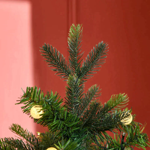 Rootz Christmas Tree - Artificial Fir Tree - Artificial Fir Christmas Tree - With Fairy Lights - Green - Plastic - 86 x 86 x 180cm