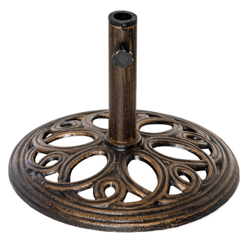 Rootz Parasol Stand - Parasol Weight - Weight Plate - Umbrella Base - Parasol Base Stand - Bronze - Ø45 x 33.5H cm