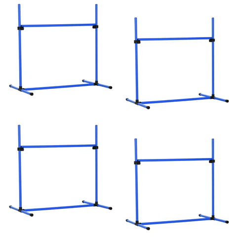 Rootz Dog Hurdle Set - Agility Hurdle Set - Dog Training Set - Dog Training Hurdles - Pet Agility Equipment - Dog Jumping Set - Hurdle Jumping Kit - Blue - 99x65x94cm