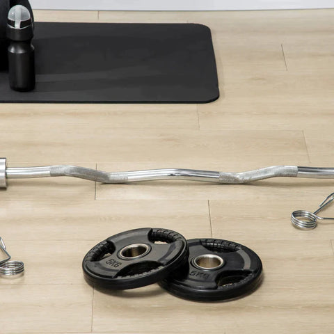 Rootz Weight Plates - Set Of 2 - 5 Kg Per Plate - Three Handles - Floor-friendly Rubber Coating - Metal - Black - 24L x 24W x 3.5H cm