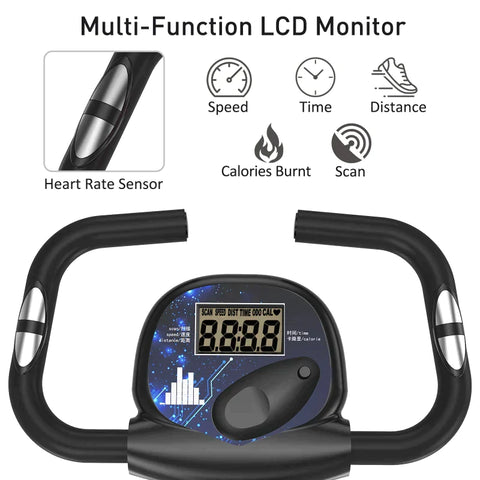 Rootz Manual Bicycle Trainer - Exercise Bike -  Magnetic Training Xbike - Training Xbike - Black/Gray - 43 x 97 x 109 cm