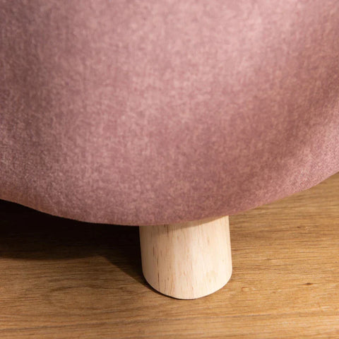 Rootz Pet Sofa - Hondenmat - Hondenbed - Hondensofa - Hondensofa - Kattensofa met Kussen - Achterzak - Pluche Foam - Grenenhout - Roze - 70 x 47 x 30 cm