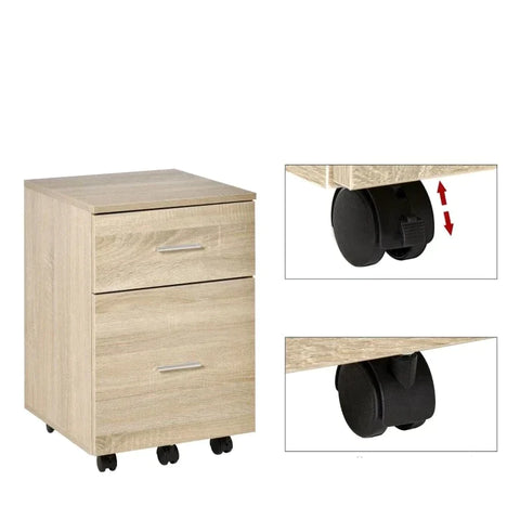 Rootz archiefkast - archiefkast - verrijdbare container - kantoorcontainer - kantoorkast - opbergcontainer - 39,5 cm x 39 cm x 58,5 cm