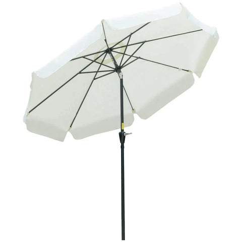 Rootz Parasol - Parasol Patio - Umbrella - UV Protection Umbrella - Garden Umbrella - 8 Ribs - Adjustable - Aluminum - Steel - Polyester - Beige
