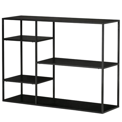Rootz Storage Rack - Free-standing Shelf - 4 Open Shelves -  Living Room - Garage - Warehouse - Home - Office - 120 cm x 35 cm x 87.5 cm