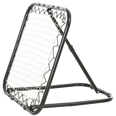 Rootz Rebounder Net - Football Rebounder Net - Foldable Kickback Goal - Rebound Wall Net - Adjustable - Black - 78 x 84 x 65-78 cm