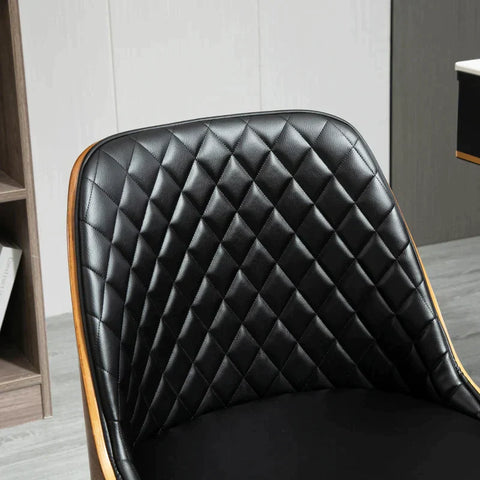 Rootz Bürostuhl – Schreibtischstuhl – Drehstuhl – Home-Office-Stuhl – höhenverstellbar – Schwarz – 48,5 x 54,5 x 81–87 cm