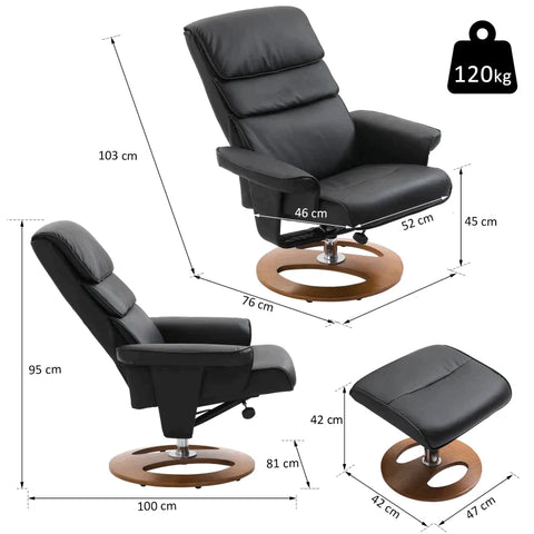 Rootz Relax Chair - Relaxation Chair - Stool - 360° TV Chair - 360° Rotatable - 81 x 76 x 103 cm