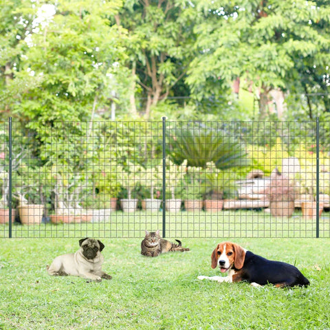 Rootz Garden Fence - Flexible Fence - Aviary Wire Mesh - Roll Mesh - Steel - Green