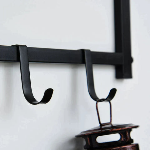 Rootz 2-in-1 Coat Rack Set - Clothes rack Rack - Bench Seat - Bench - Wall Coat Rack - 6 Hooks