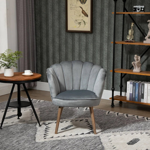 Rootz Dining Room Chair - Kitchen Chair - Armchair With Backrest - Living Room Chair - Polyester - Rubber Wood - Dark Gray - 66 x 66 x 78.5 cm
