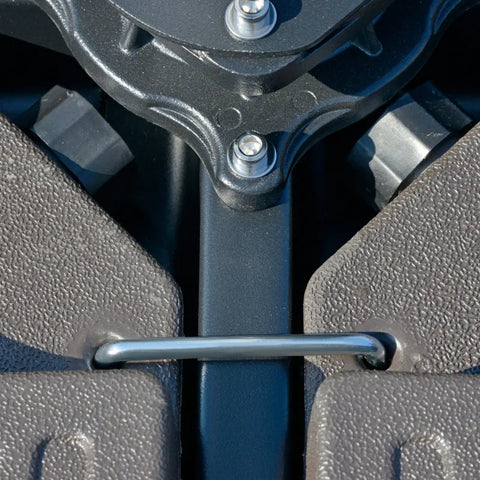 Rootz Weight Plates - Umbrella Weight Plate Set - 4-part Umbrella Stand - Coffee Brown - 100 x 100 x 10.5 cm