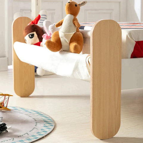 Rootz Children's Bed - Cot - Outh Bed - House Bed - With Bed Pocket - Wooden Bed - Play Bed - Single Bed - 229 x 98 x 95 cm