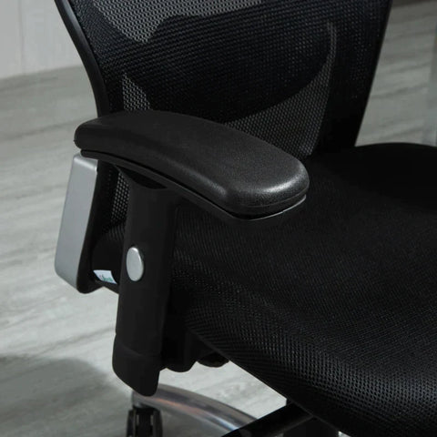 Rootz Office Chair - Desk Chair - Computer Chair - Home Office Chair - Black - 64.5 x 65.5 x 120-128 cm