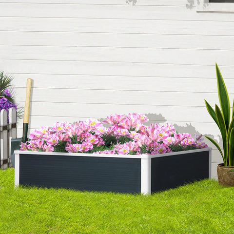 Rootz Raised Bed - Planter With Drainage Function - Protection Against Pests - Plastic - Grey - 120 x 90 x 30 cm
