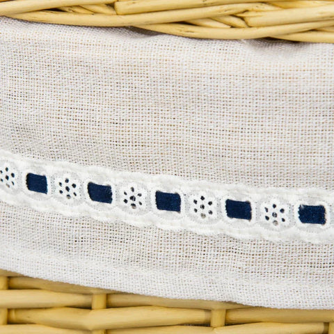 Rootz Laundry Basket - Made Of Willow - Willow Rod - Laundry Box - Laundry Collector - Braided With Laundry Bag With Lid - Natural - 100L 51 x 38 x 57 cm