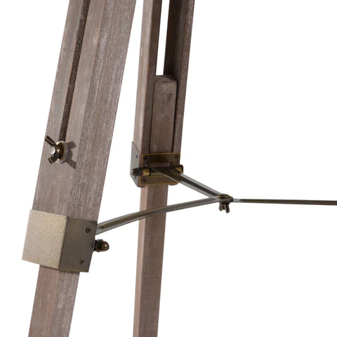 Rootz Vloerlamp - Lampenkap - In hoogte verstelbaar - 3-poot - Brons - L65 x B65 x H100-140 cm