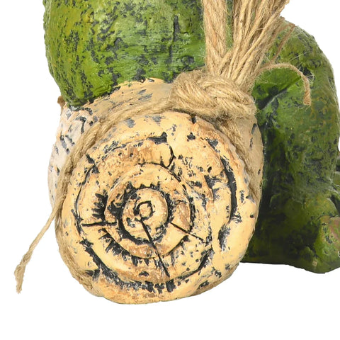 Rootz Little Frog - Garden Ornament - Garden Decoration - Weather Resistant With Solar Light - Magnesium Oxide - Green + Brown - 34cm x 20.5cm x 37cm