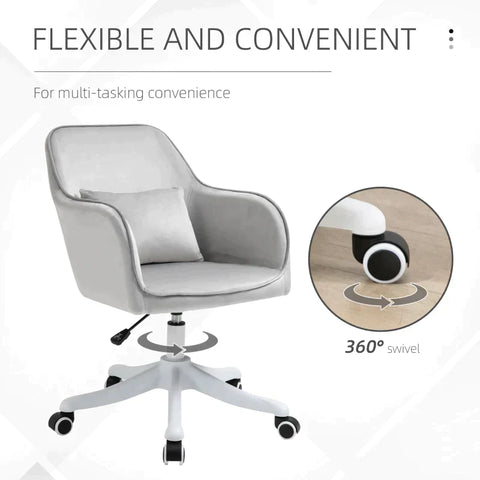 Rootz Massage Office Chair - Office Chair - Chair - Height Adjustable - Grey - 55 cm x 65 cm x 89 cm