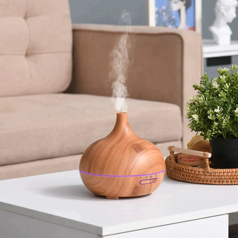 Rootz Aroma Diffuser - Oil Diffuser & Water Humidifier - Humidifier with 7 Color - LED Lights - Home - Office - Bedroom - Essential Oils - Natural - 400 ml