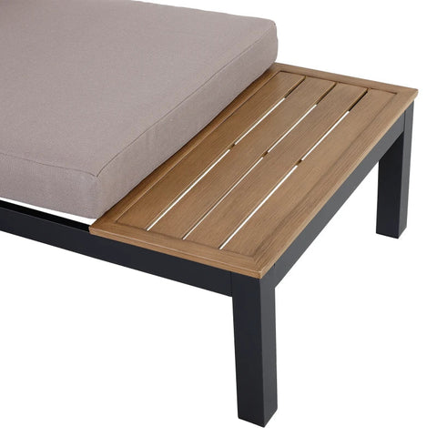 Rootz Tuinmeubelset - Bijzettafel Sofa - Sofaset - Salontafel - Bank met Kussens - Aluminium - 164 x 74 x 69 cm