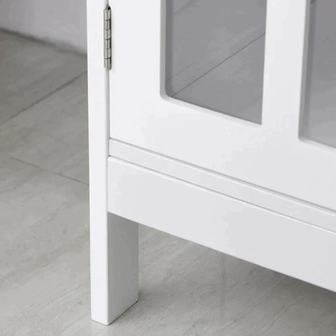 Rootz Keukenkast - Badkamerkast - Kast 2 Deuren - Dressoirkast - Wit - 80 x 36 x 80 cm