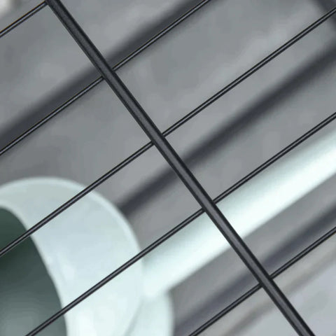 Rootz Flower Box - Raised Bed - Feet Flower Pot - Rattan Raised Bed - Shelf - Brown - 70 x 30 x 72 cm