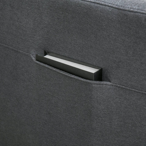 Rootz Electric Recliner - Tv Chair - Armchair With Stand-up Aid - Stand-up Chair With Reclining Function And Remote Control - Polyester Fabric - Steel - Grey - 71 x 94 x 104 cm