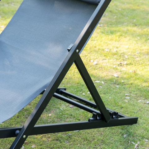 Rootz Klappstuhl – Klappbarer Gartenstuhl – Balkonstuhl – Campingstuhl – 2er-Set – Grau