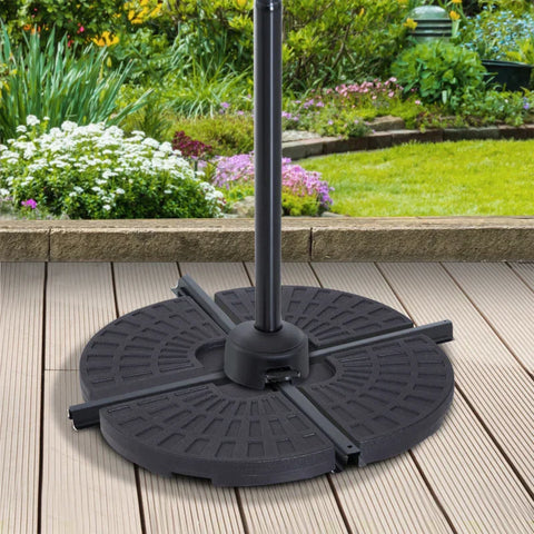 Rootz Umbrella Stand - Umbrella Base - Umbrella Weight Base - Portable Umbrella Base - 48 cm x 48 cm x 8 cm