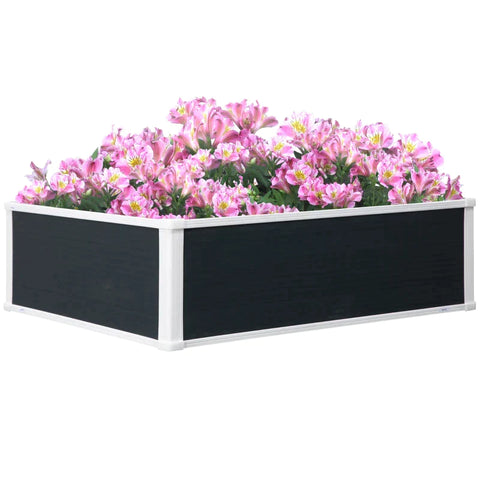 Rootz Raised Bed - Planter - With Drainage Function - Protection Against Pests - Plastic - Grey - 100 x 80 x 30 cm