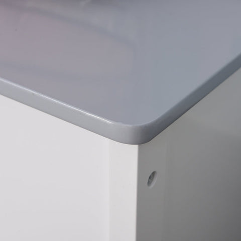 Rootz Children's Bench - Toy Box - Storage Chest - Bench With Storage Space - Chest Bench - Solid Wood Legs - Grey - 60 x 30 x 55 cm