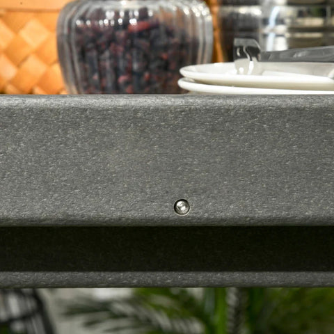 Rootz Serving Trolley with Towel Racks - 1 Bottom Shelf - 4 Wheels -  Dark Gray - 87cm x 50cm x 80cm