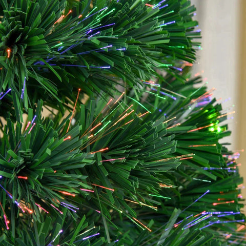 Rootz Christmas Tree - Artificial Christmas Tree - Christmas Tree with LED Lights - 130 Branches - Plastic - Green/Multicolored - Ø60 x 120H cm