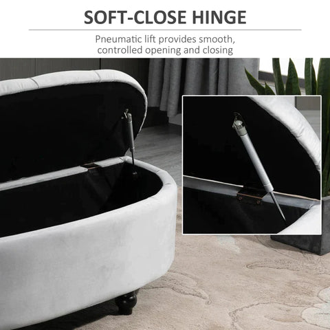 Rootz Bench - Stool - Chest Of Drawers - Storage Box - Footstool With Storage Space - Velvet-touch Rubber Wood - Grey - 120 x 46 x 42 cm