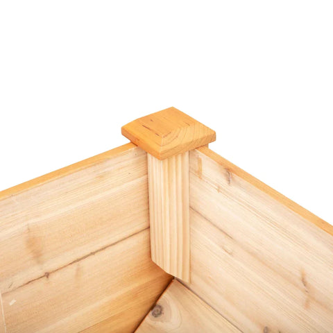 Rootz Verhoogd Bed - Hout Verhoogd Bed - Kruidenbed - Planter Met Afvoergat Haak - Bloembak Met Voeten - Massief Hout - Naturel - 124 x 60 x 81 cm