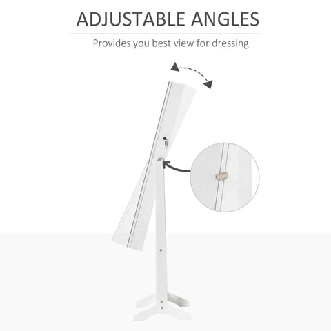 Rootz Jewelry Cabinet - Full-Length Mirror - Lockable Jewellery Organiser - With LED Light - 46 cm x 36.5 cm x 151.5 cm