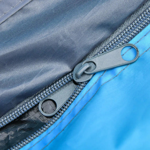 Rootz Camping Tent - Pop up Tent for 1-2 Person - Camping Tent for 3 Seasons - Polyester - Glass Fiber - Blue/Grey - 220 x 108 x 110 cm